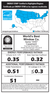 Energy Star - NFRC label